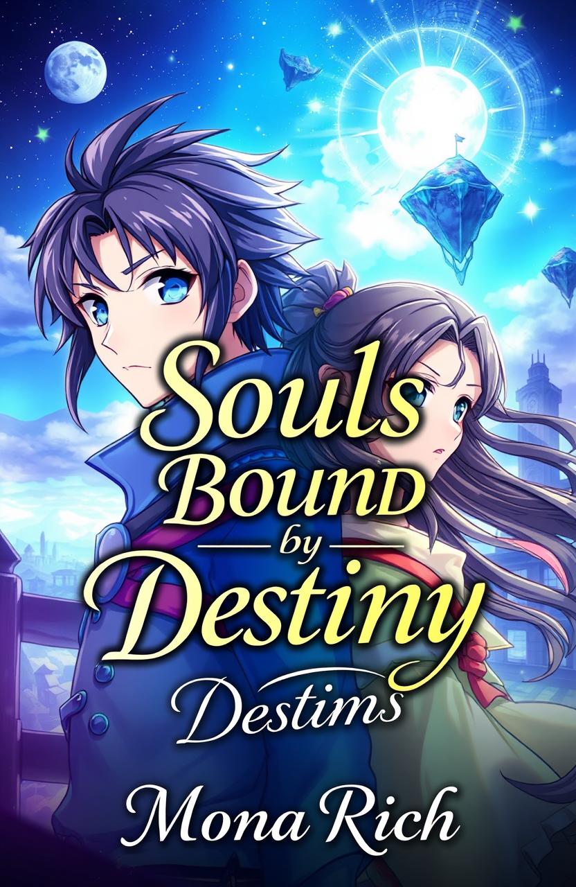 A captivating book cover design for 'Souls Bound by Destiny' written by Mona Rich