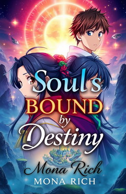 A captivating book cover design for 'Souls Bound by Destiny' written by Mona Rich