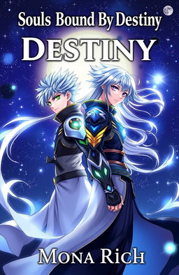 An anime-style book cover for 'Souls Bound by Destiny' written by Mona Rich