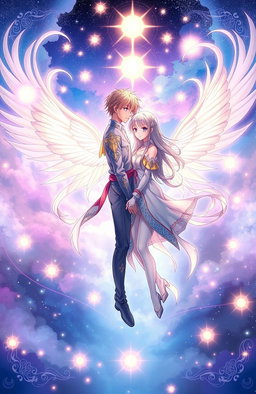 An enchanting book cover featuring a beautifully illustrated anime design