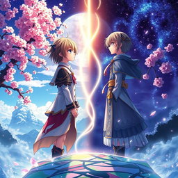 An enchanting book cover featuring a captivating anime design