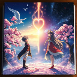 An enchanting book cover featuring a captivating anime design