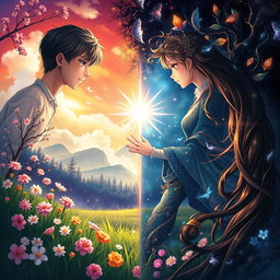 An evocative book cover featuring a stunning anime design