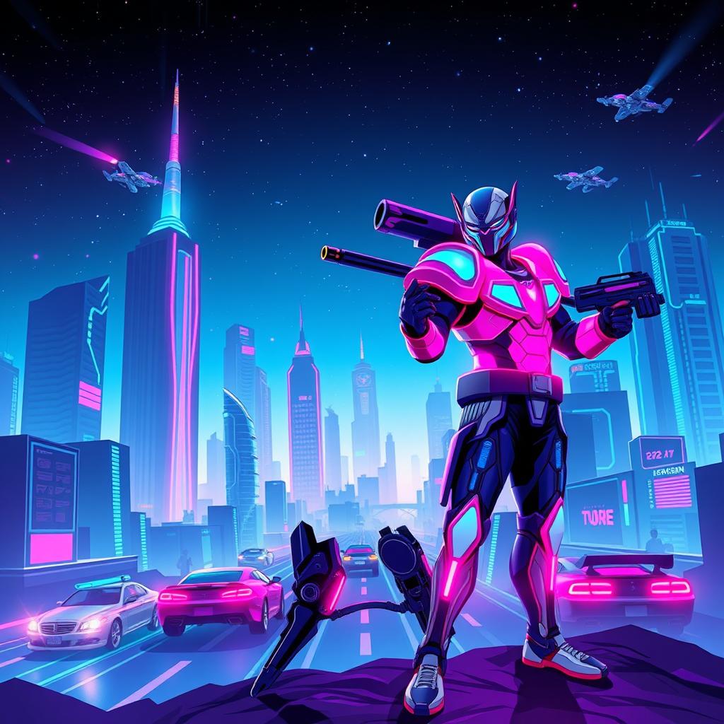 A vibrant and dynamic gaming banner for a YouTube profile, sized 2048x1152 pixels