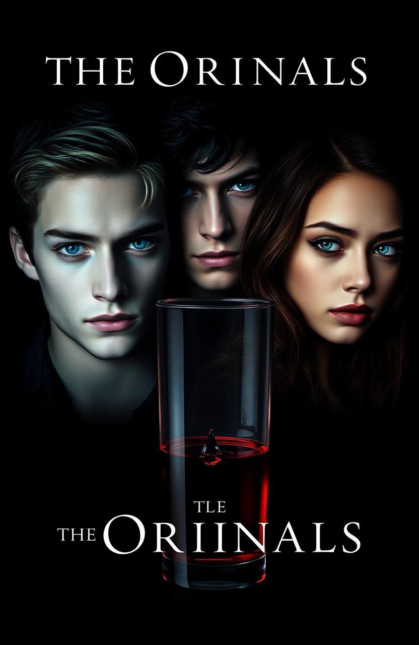 A book cover inspired by the enigmatic poster of 'The Originals', featuring a deep black background that enhances the mysterious atmosphere