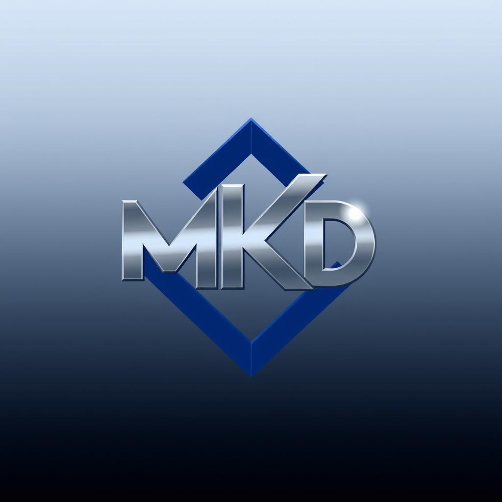A modern and sleek logo featuring the initials 'MKD'