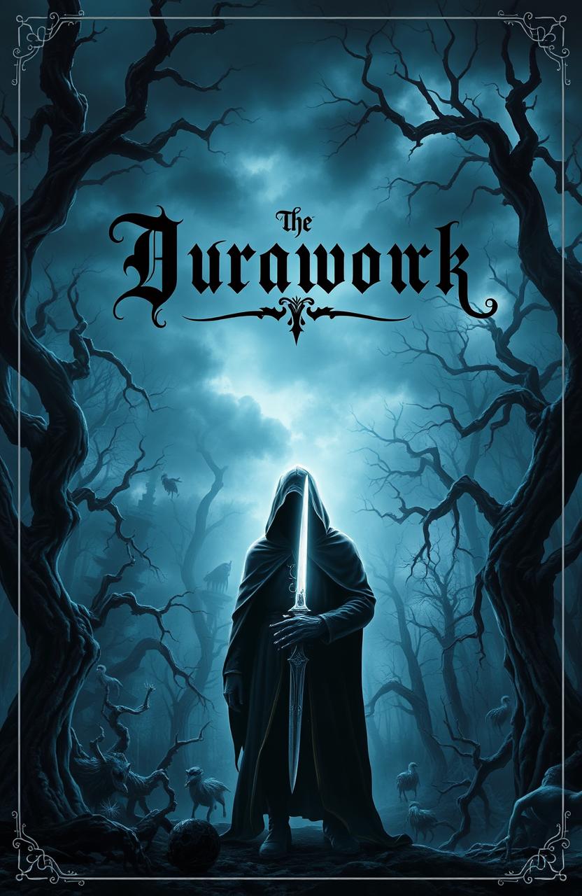 A captivating realistic fantasy-style book cover depicting a dark gothic theme