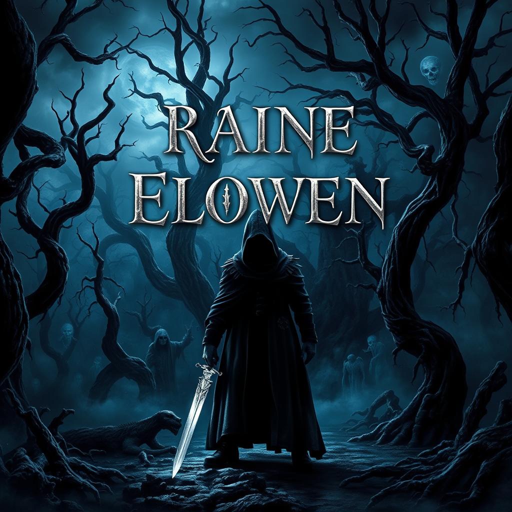 A captivating realistic fantasy-style book cover depicting a dark gothic theme