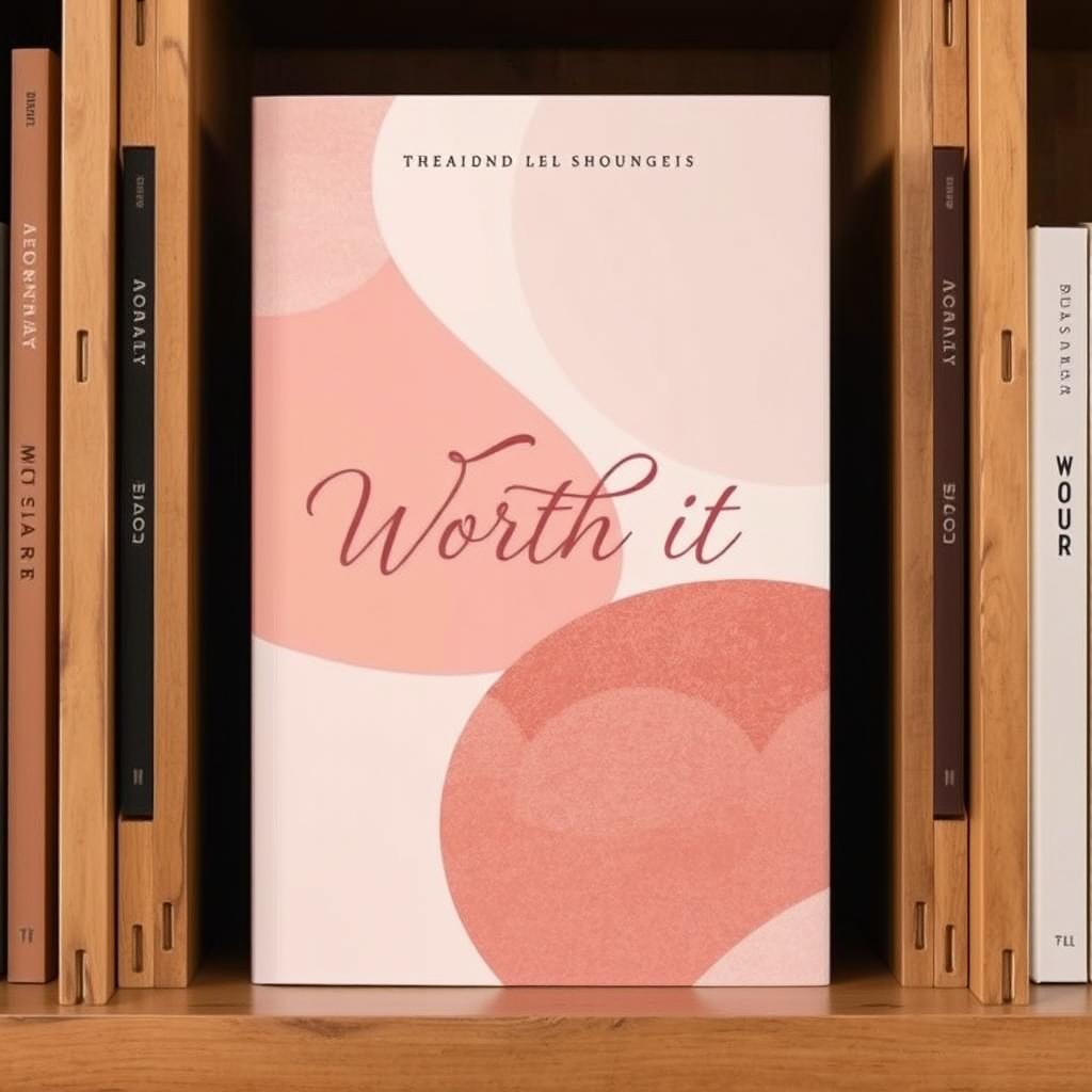 A book cover design with a warm, earthy color palette featuring soft browns, blush pinks, and subtle lavender tones, conveying intimacy and calm