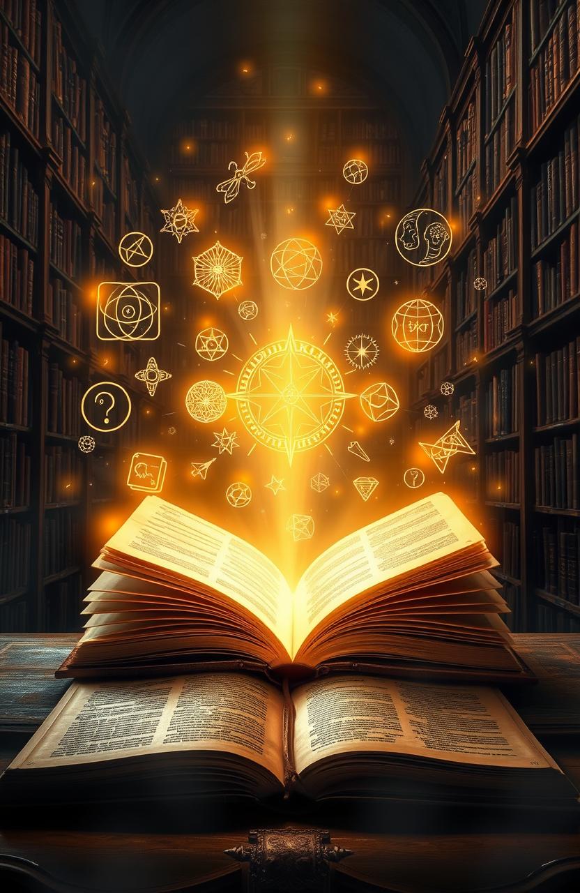 A radiant depiction of knowledge portrayed as a glowing, ethereal light that symbolizes wisdom and enlightenment