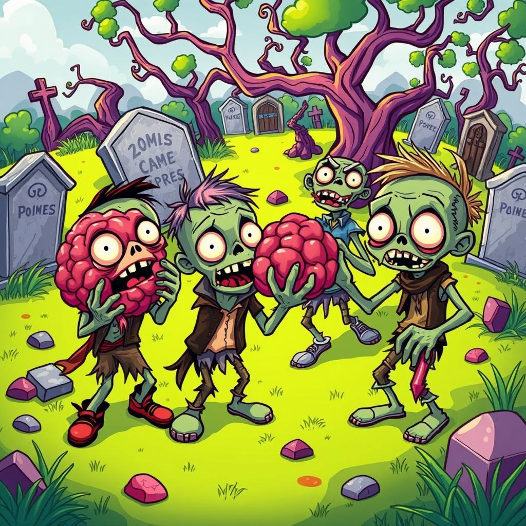 Zombie Fun: A Colorful Cartoon Adventure