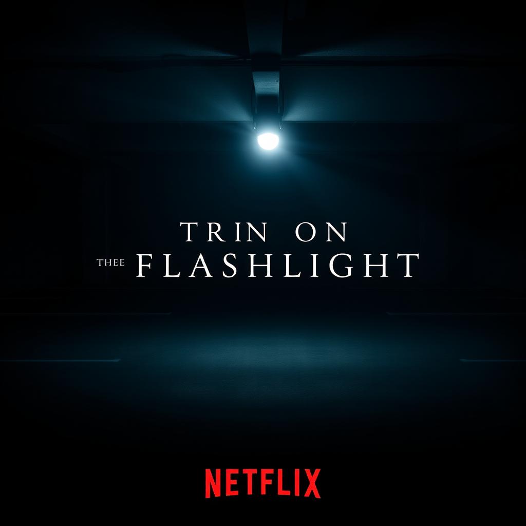 A professional movie poster for the film titled 'TURN ON THE FLASHLIGHT'