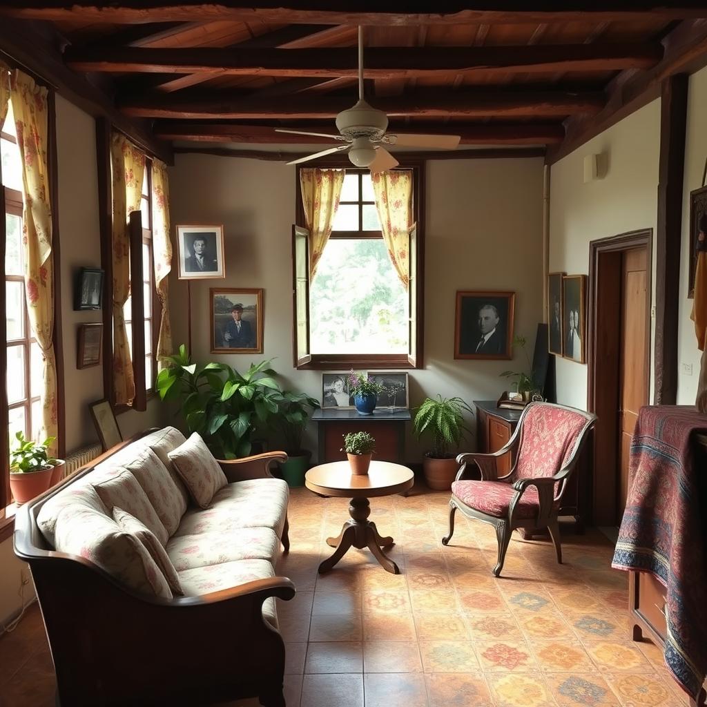 Interior scene of a Brazilian house in Paraty from the 1940s