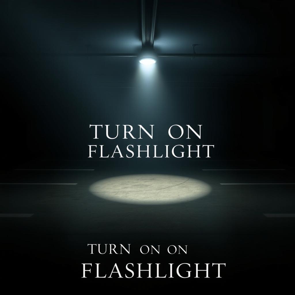 A professional movie poster for a film titled 'TURN ON THE FLASHLIGHT'