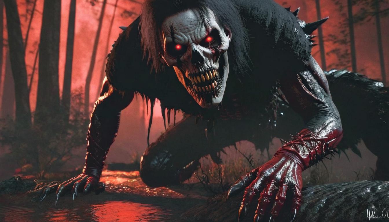 Chilling Horror Film Poster: Vampire Meets Zombie