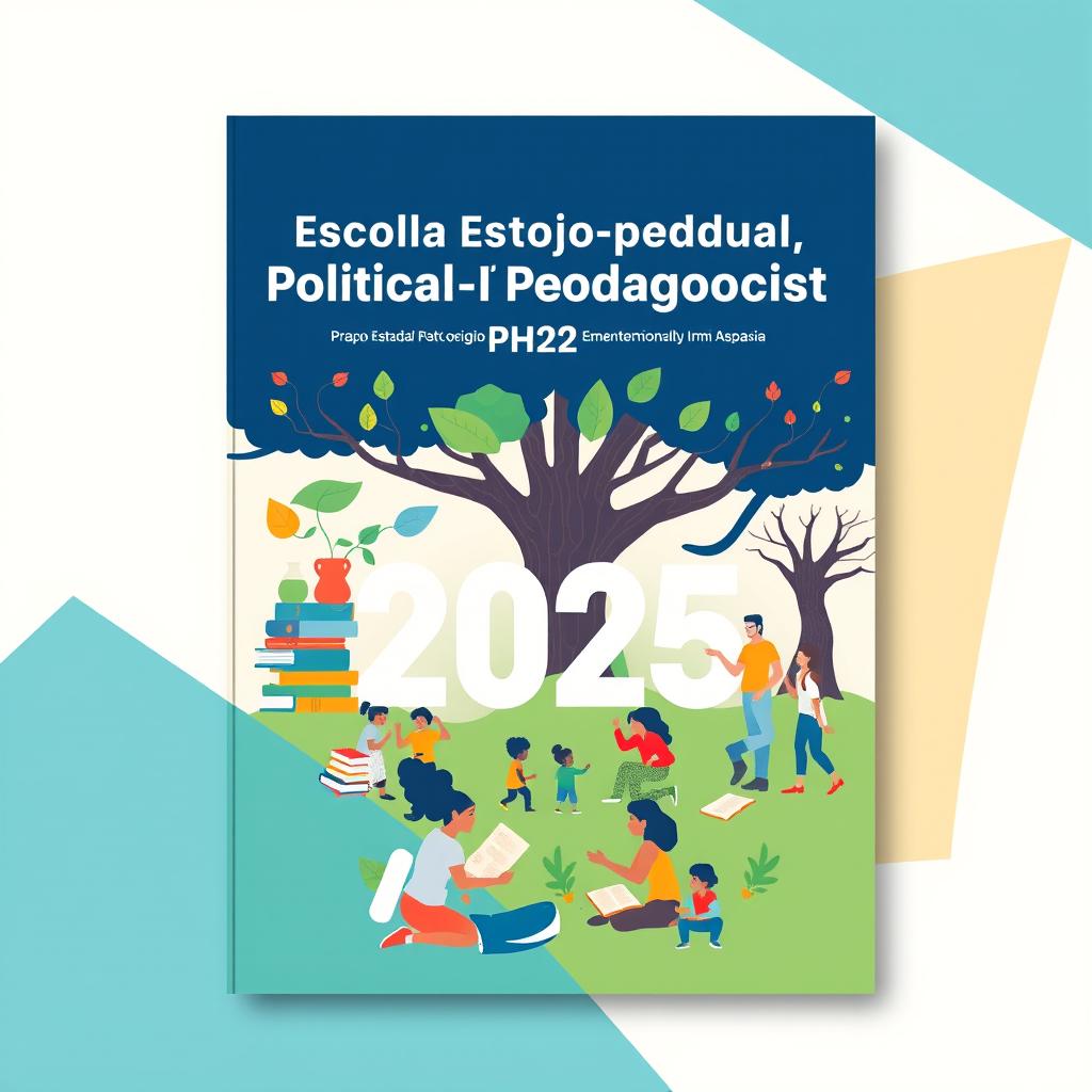 Cover design for the Political-Pedagogical Project (Projeto Político Pedagógico - PPP) for the year 2025, featuring the name 'Escola Estadual Irmã Aspásia' prominently displayed