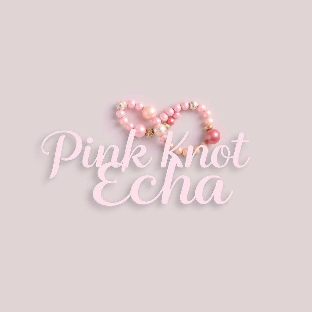An aesthetic logo featuring the words 'Pink Knot Echa'