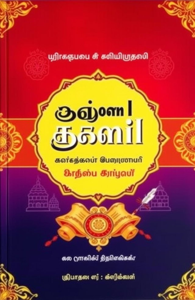 Intricate Tamil Literary Book Cover Design
