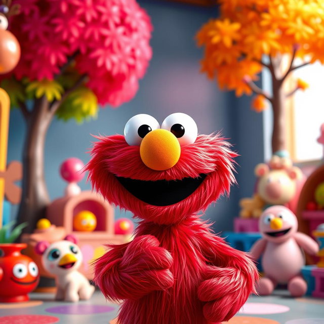Elmo Reimagined: A Pixar Adventure