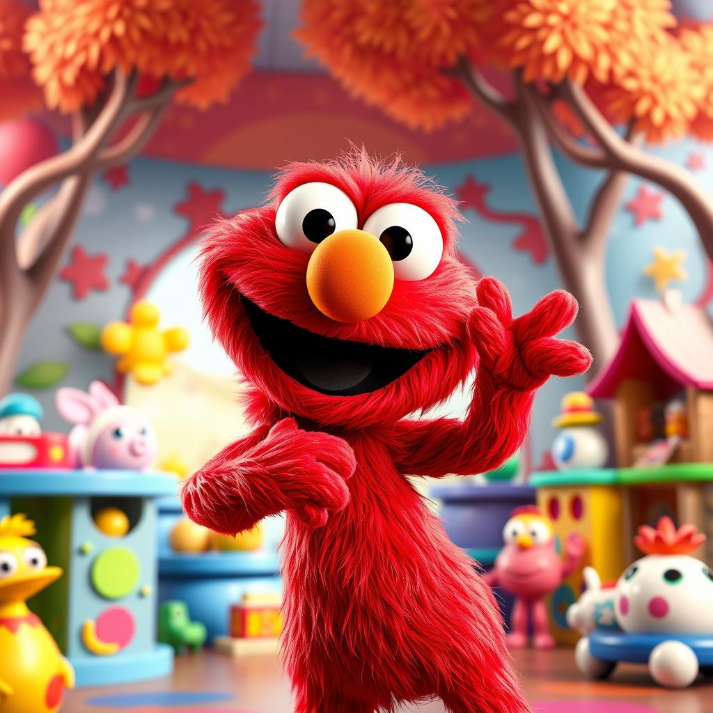 Elmo Reimagined: A Pixar Adventure