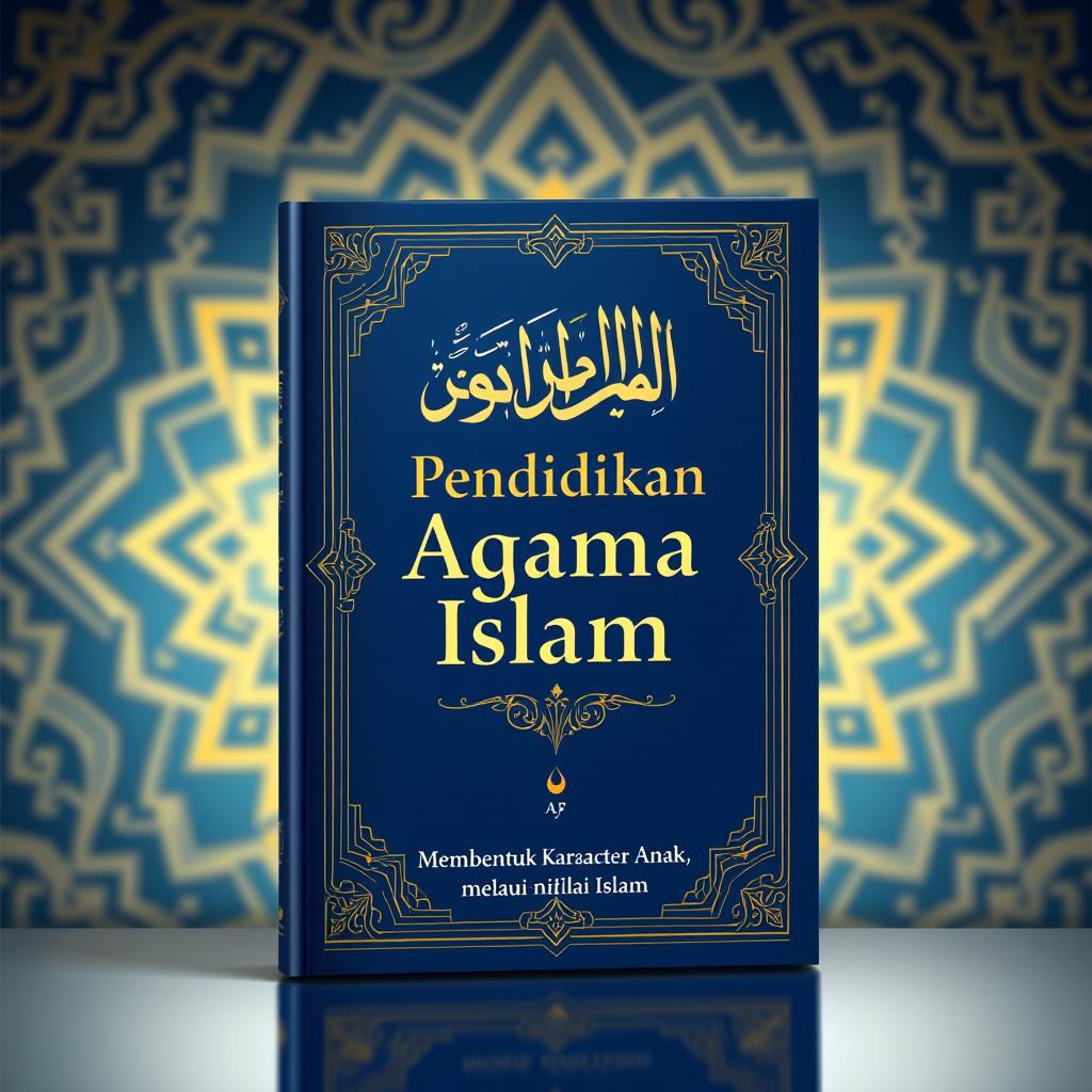 A beautifully designed book cover for an Islamic education book titled 'Pendidikan Agama Islam'