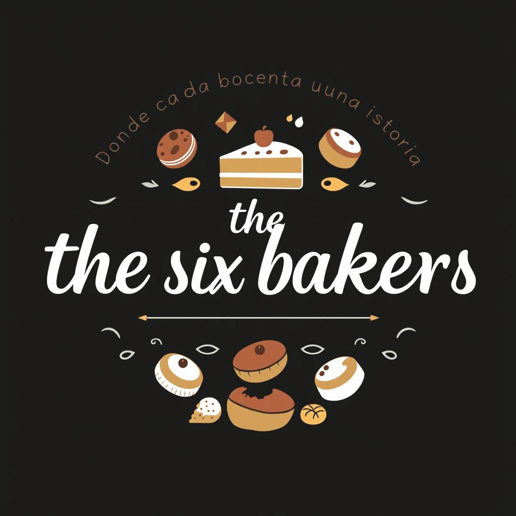Logo design featuring the colors black, white, brown, gold, light blue, and gray