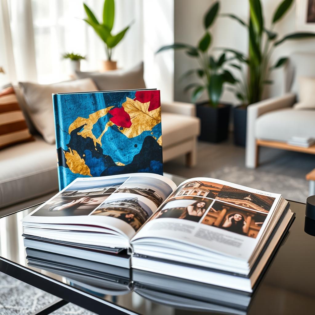 A beautifully designed coffee table book featuring stunning photography and artistic layouts