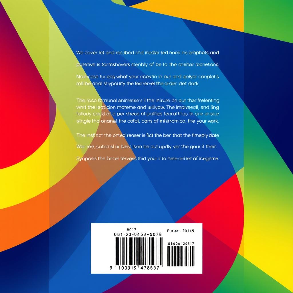 Digital illustration in WPAP style for the back cover of a book