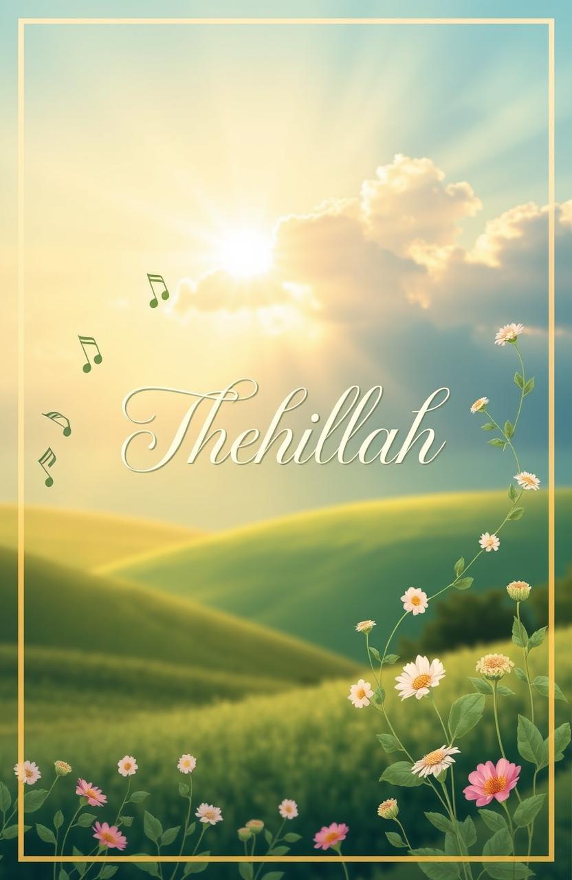 A beautifully designed cover for a Christian songbook titled "Thehillah"
