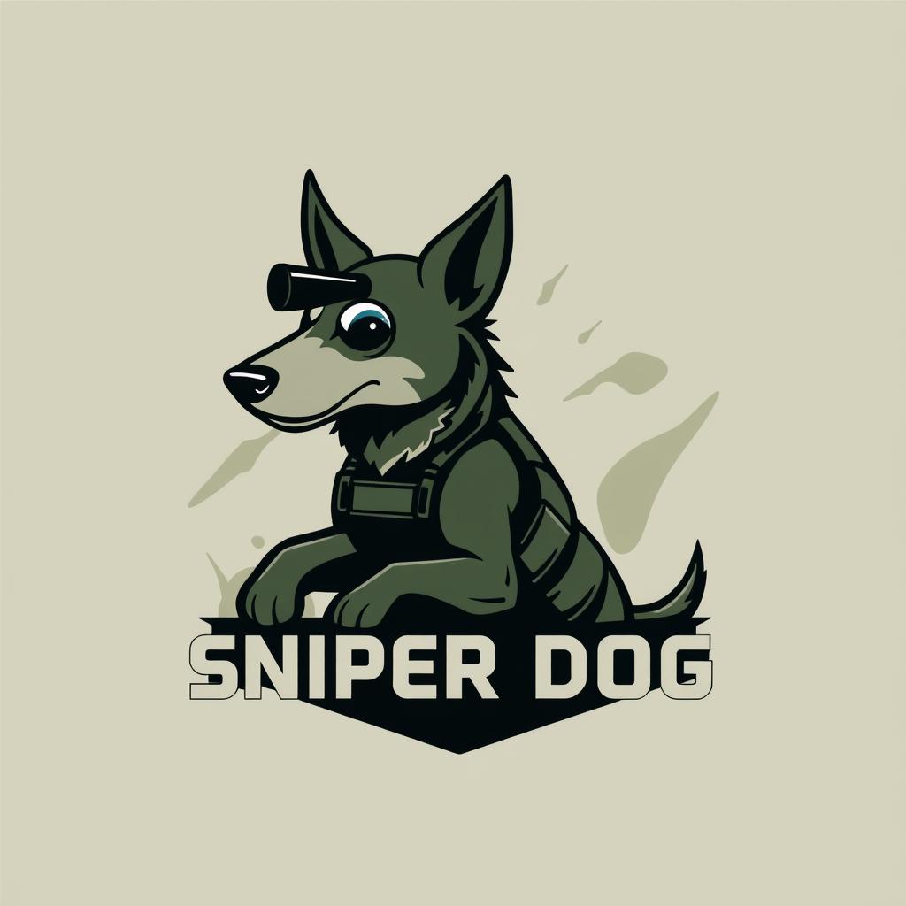 Dynamic Sniper Dog Logo Design