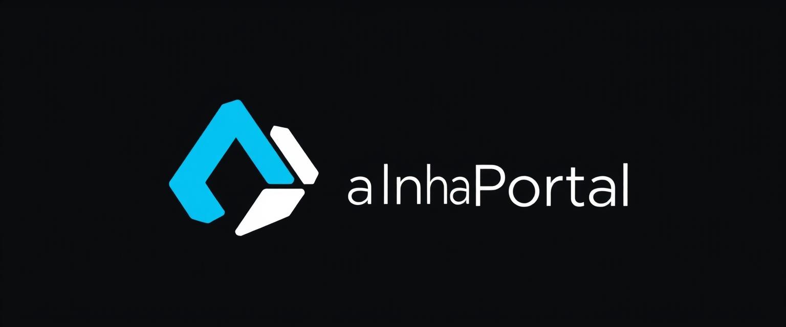 A modern and sleek Alpha Portal logo designed in a Web3 DeFi style