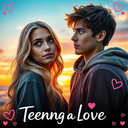 A movie poster depicting a romantic story about teenage love
