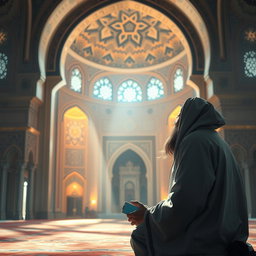 A respectful and artistic representation of the Prophet Muhammad, evoking a sense of spirituality and reverence