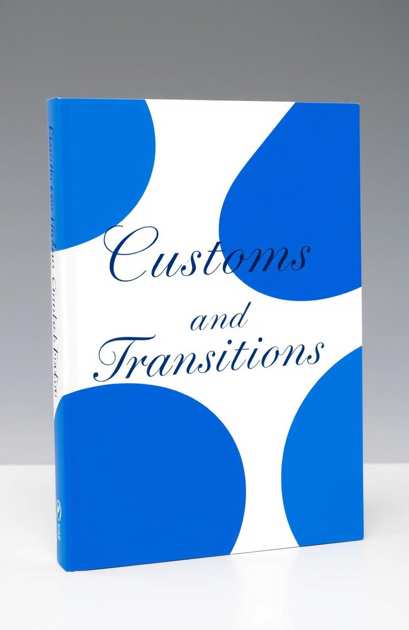 A captivating book cover design featuring a clean and modern aesthetic with a white and royal blue color scheme