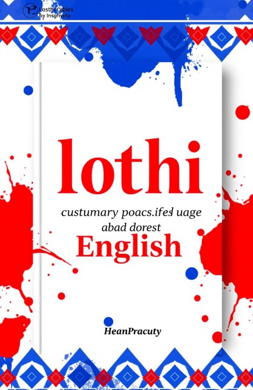A vibrant and engaging book cover design featuring a striking combination of white, red, and royal blue colors