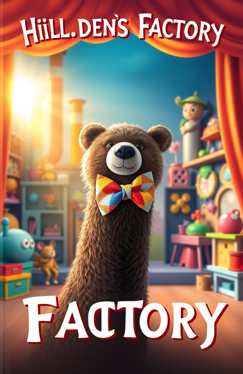 A whimsical book cover featuring a bear's paw elegantly holding a colorful bow tie