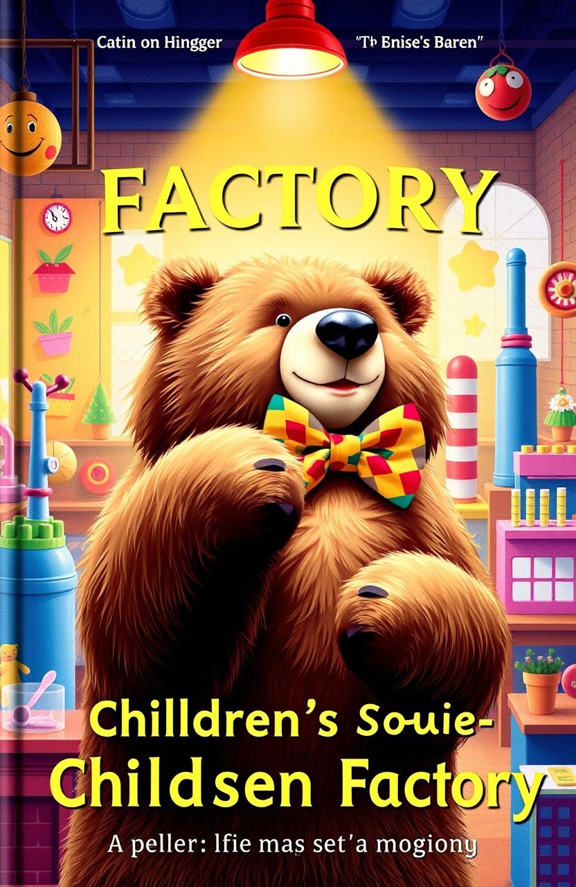 A book cover featuring a large, fluffy bear's paw gripping a colorful bow tie, illuminated by a warm spotlight