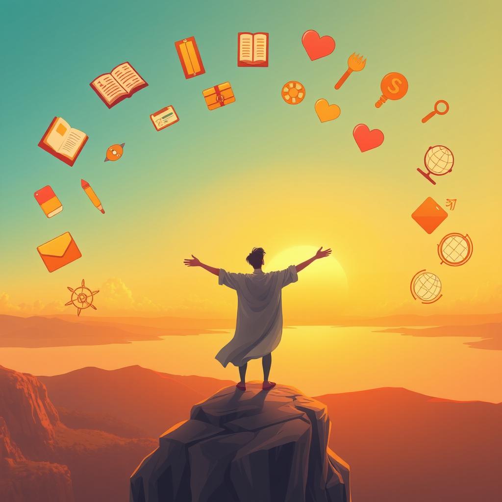 A visually striking illustration representing the concept of purpose and meaning in life
