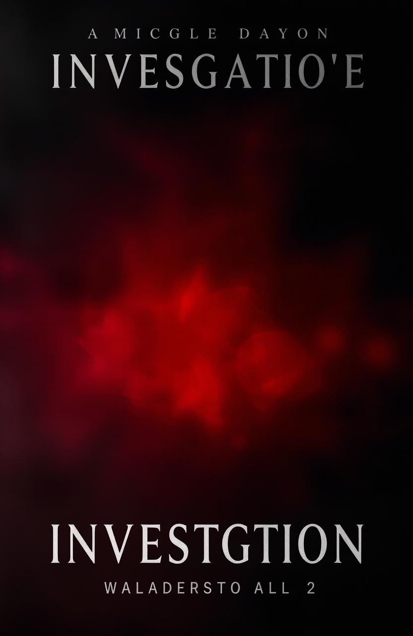 A mysterious and atmospheric book cover design as if it were for an investigation novel