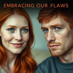 A touching movie poster featuring a father and mother with bright red hair