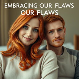 A touching movie poster featuring a father and mother with bright red hair