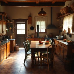 An authentic interior of a Brazilian kitchen from the 1940s