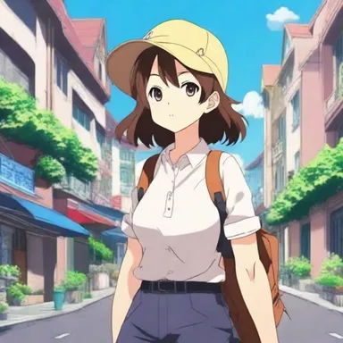 The main character in the anime series is often depicted as an ambler, exploring new cities and enjoying the scenery along the way.