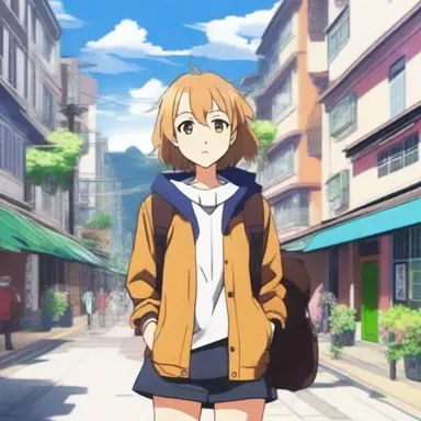 The main character in the anime series is often depicted as an ambler, exploring new cities and enjoying the scenery along the way.