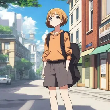 The main character in the anime series is often depicted as an ambler, exploring new cities and enjoying the scenery along the way.