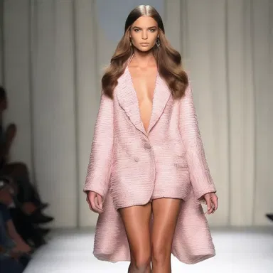 The fashionista walked down the runway like a confident ambler, showing off the latest designer collection.