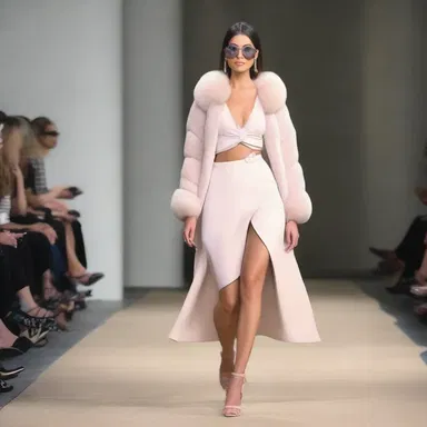 The fashionista walked down the runway like a confident ambler, showing off the latest designer collection.