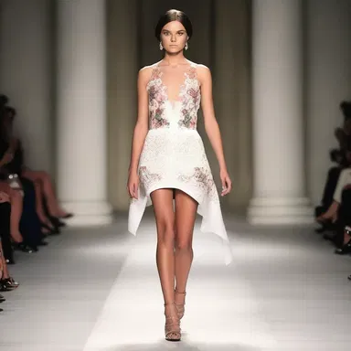 The fashionista walked down the runway like a confident ambler, showing off the latest designer collection.