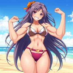 sexy anime bathing suits Bikini Anime Girl Postcard main image 0