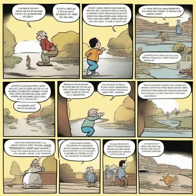 The comic strip showcased an ambler as the protagonist, meandering through different scenes and encountering amusing situations.